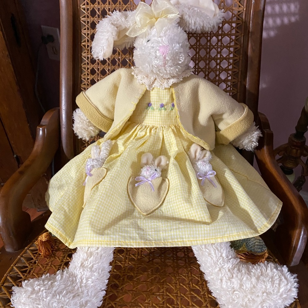 Vintage Adorable Dressed Bunny